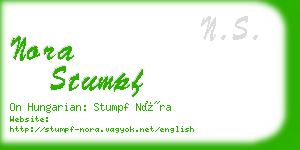 nora stumpf business card